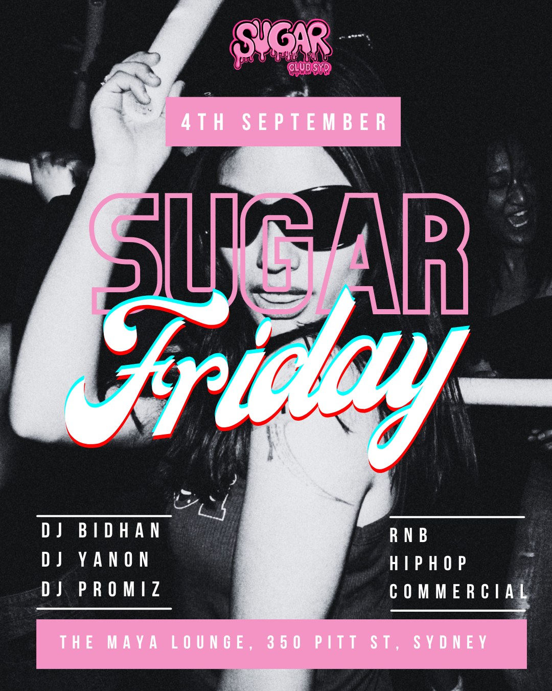 Sugar Friday poster — Friday 4 September 2026